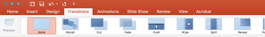 transition pane in PowerPoint